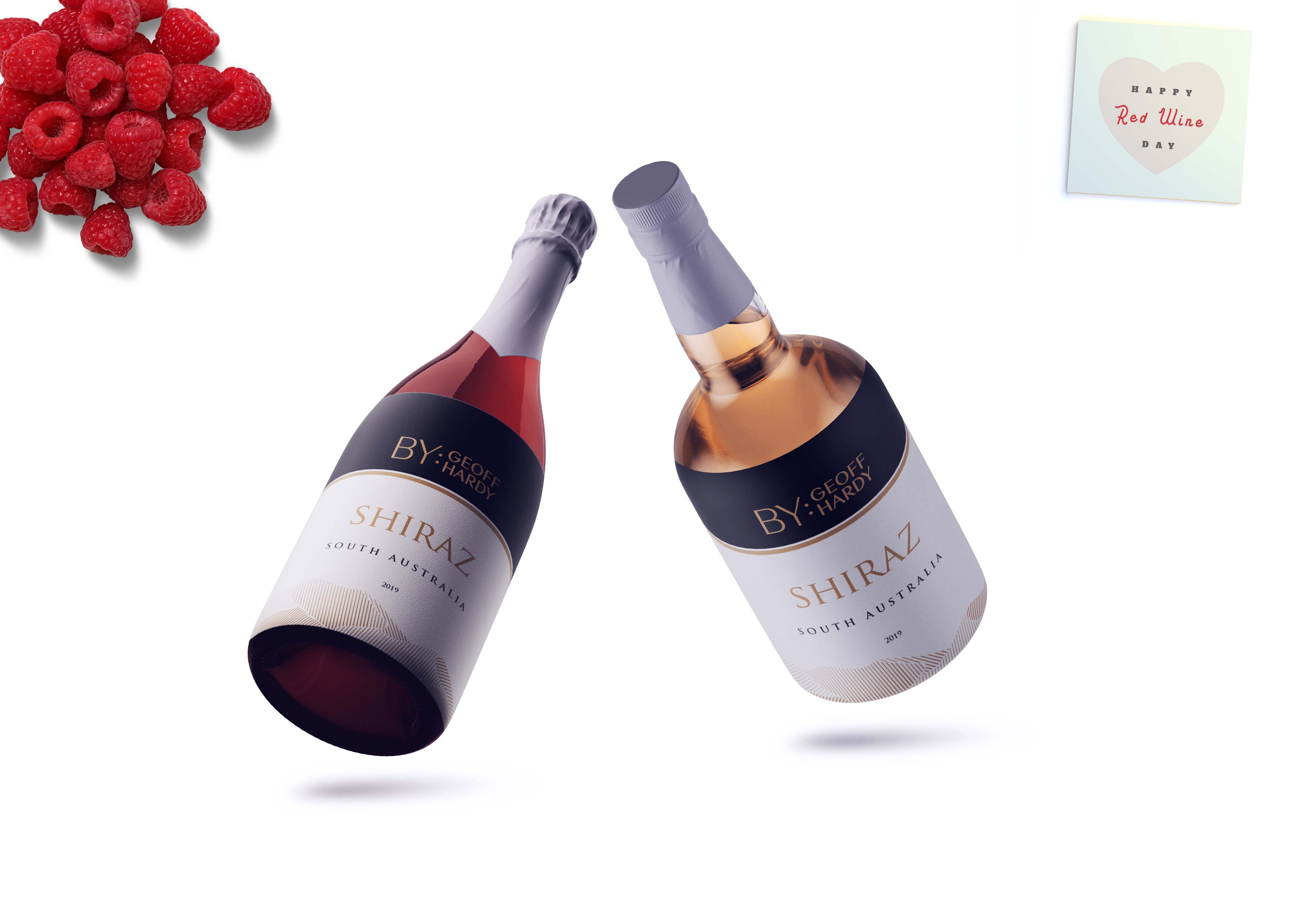 Download New Red Wine Bottle Label Presentation Mockup