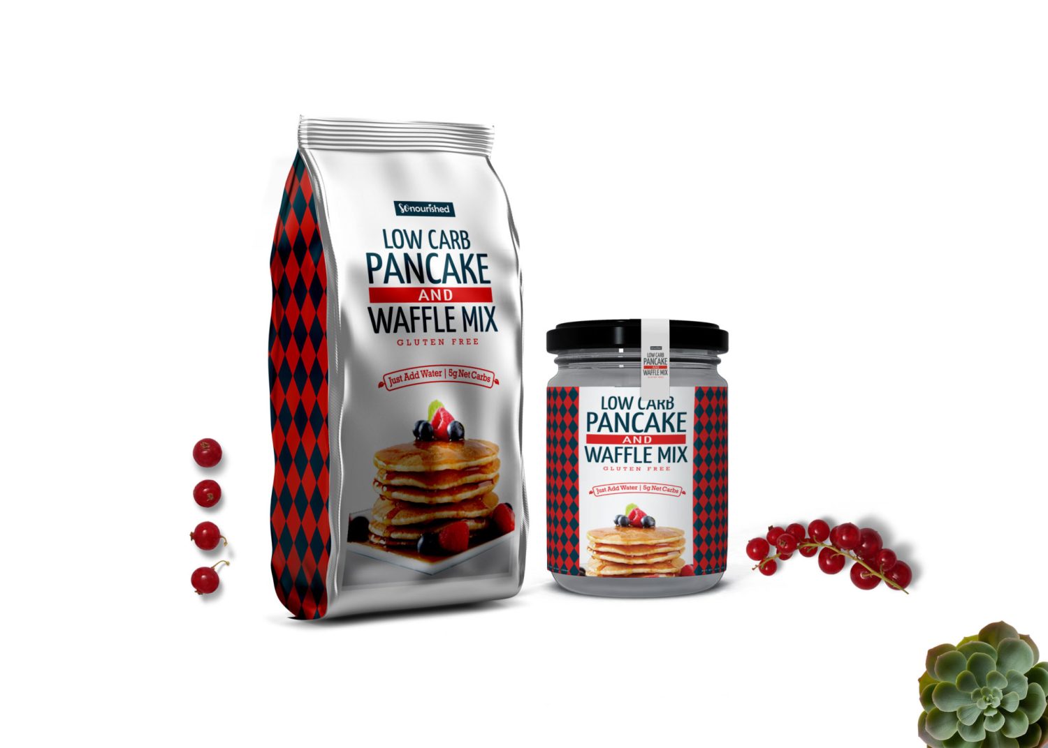 Pancake Plastic Pouch Jar Mockup