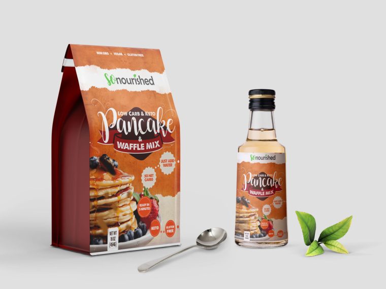 Pancake Pouch Bottle Mockup