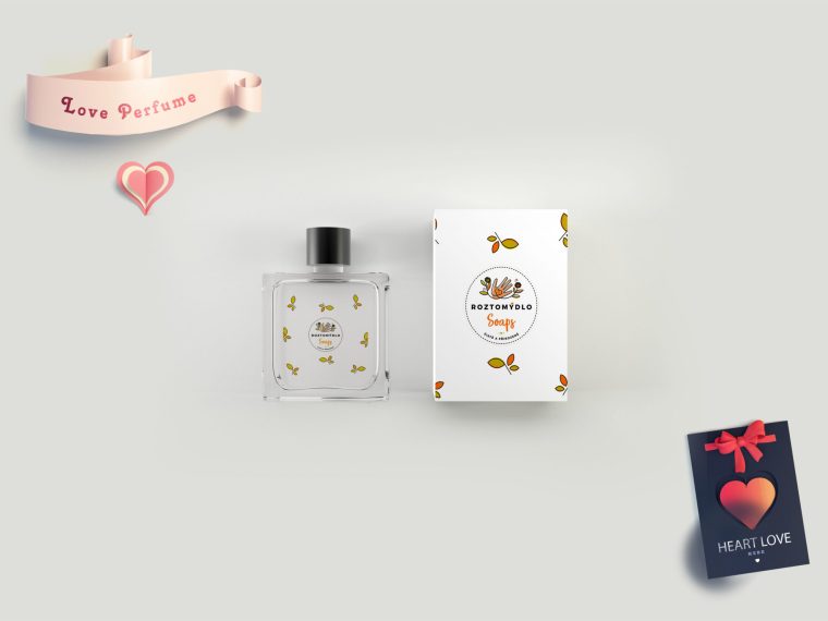 Branding Perfume Bottle Label Mockup