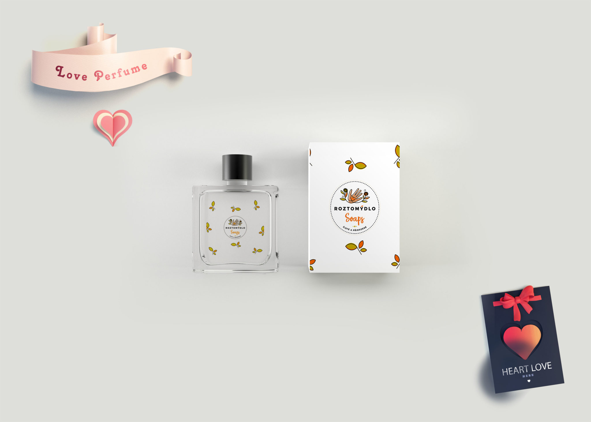 Branding Perfume Bottle Label Mockup