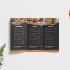 Elegant Restaurant Tri-Fold Brochure Mockup
