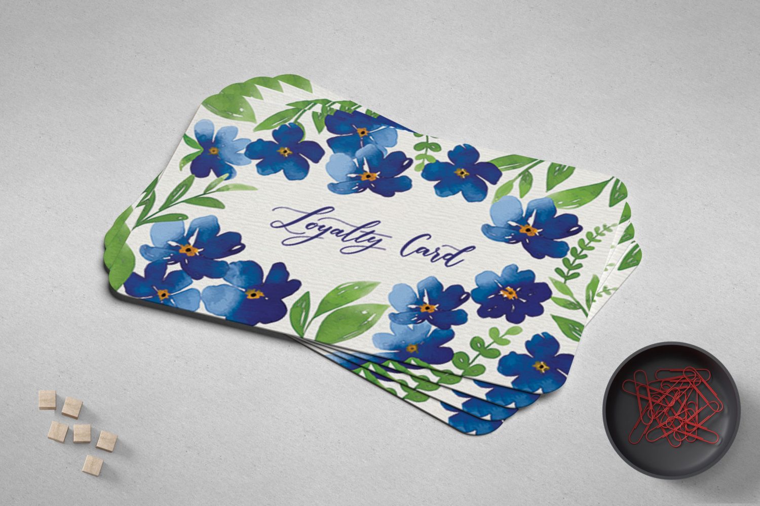 Rounded Business Card Mock Up
