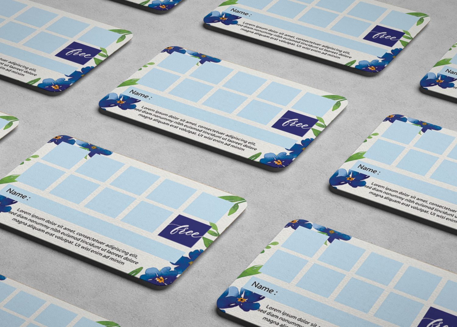 Rounded Business Card Mock Up