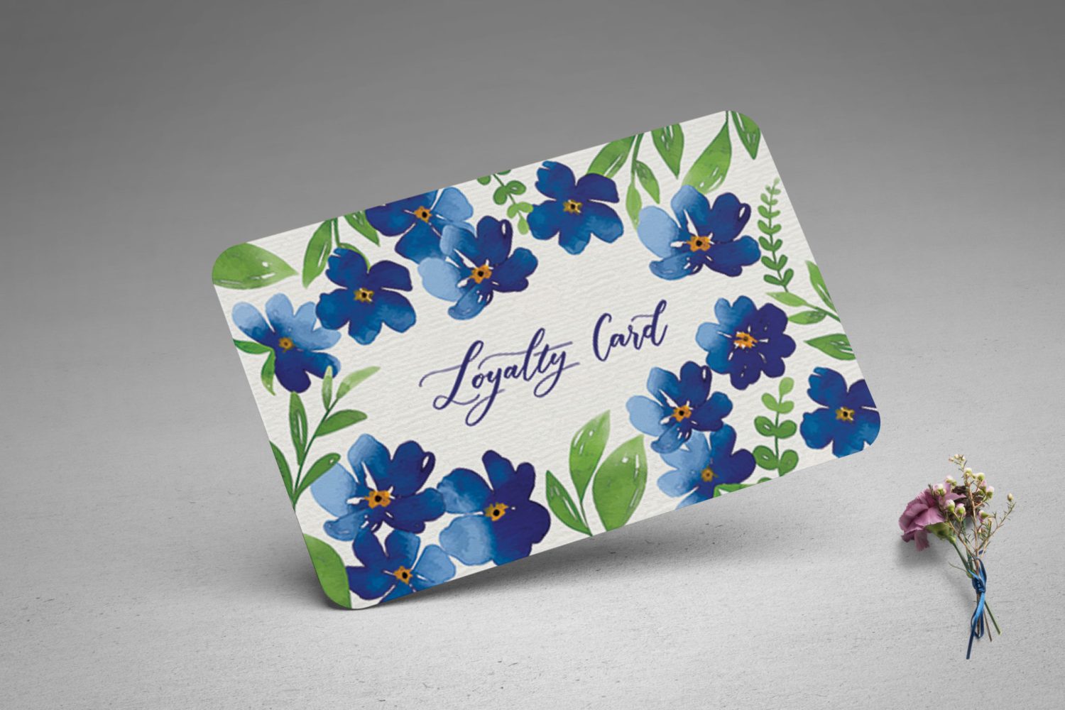 Rounded Business Card Mock Up