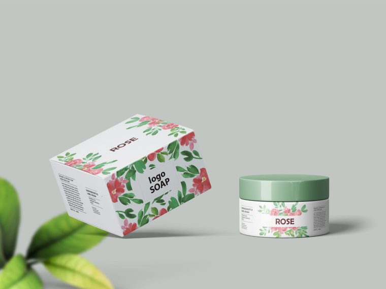 Skin Cream Box Mockup
