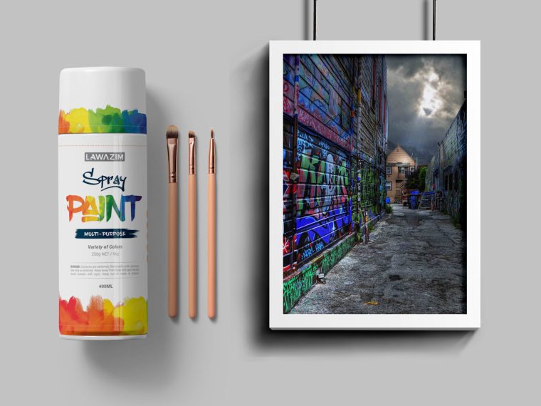 Spray Bottle Poster Mockup