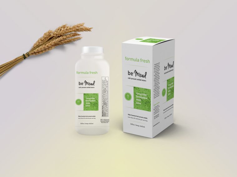 Milk Bottle Packaging Mockup