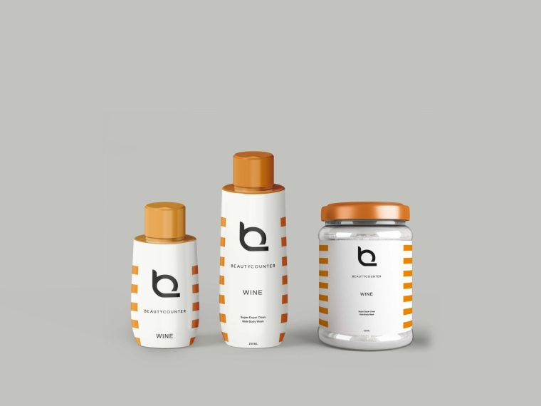 Premium Pure Bottles Label Mockup