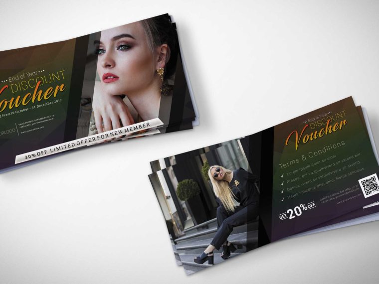 Gift Voucher Mockup PSD