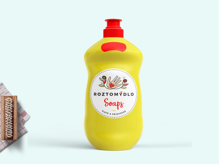 Soap Bottle Label Mockup