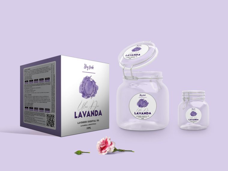 Lavender Jar Packaging Mockup