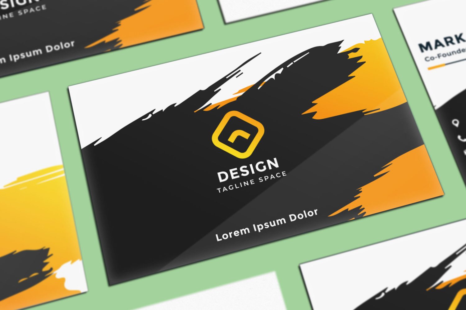 Premium Business Card Presentation Mockup