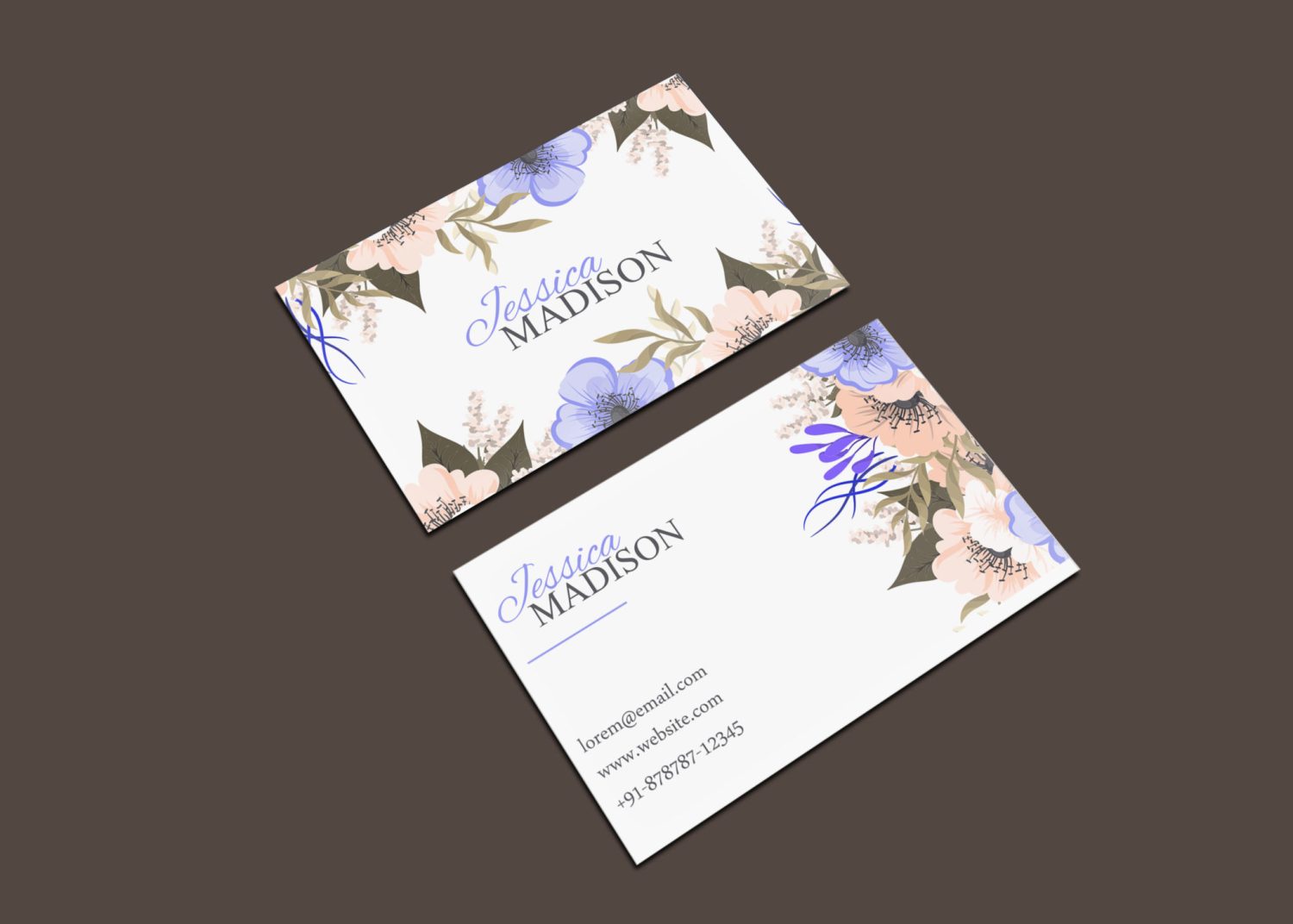 Premium Business Card Presentation Mockup