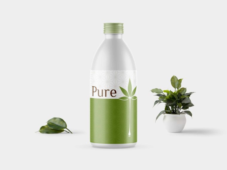 Pure Oil Bottle Mockup
