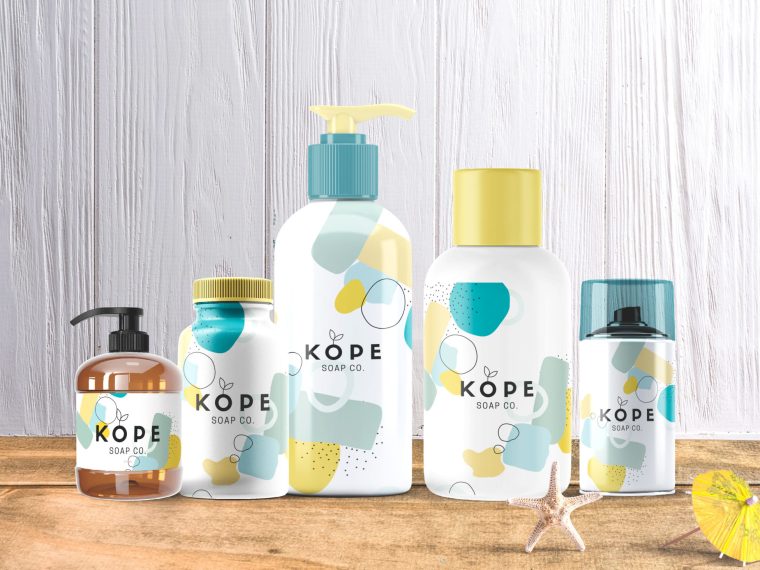 Lotion Bottle Label Mockup