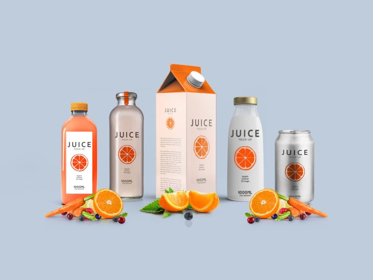Juice Packaging Label Mockup
