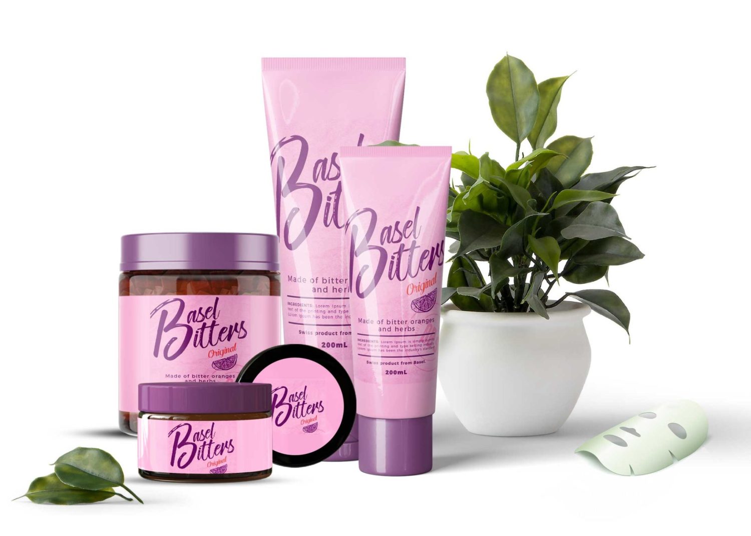 Beautiful Cream Packaging Complete Mockup