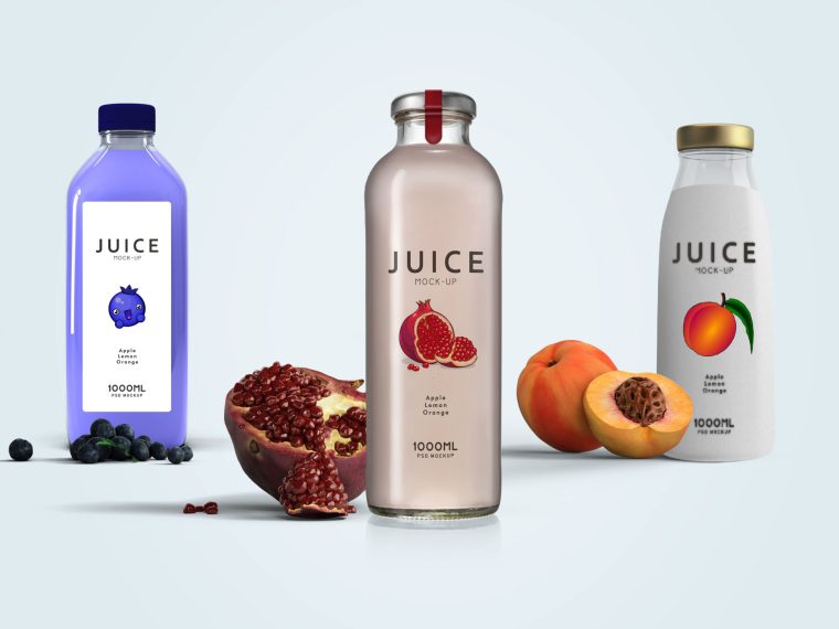 Juice Bottle Label Mockup