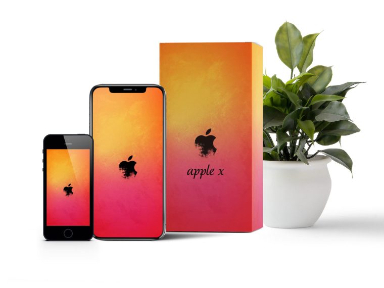 Apple Box Packaging Mockup