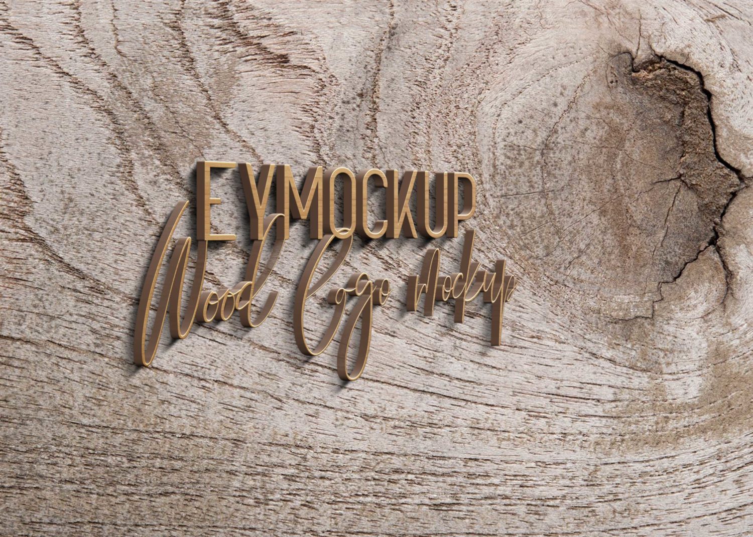 Wooden Logo Mockup