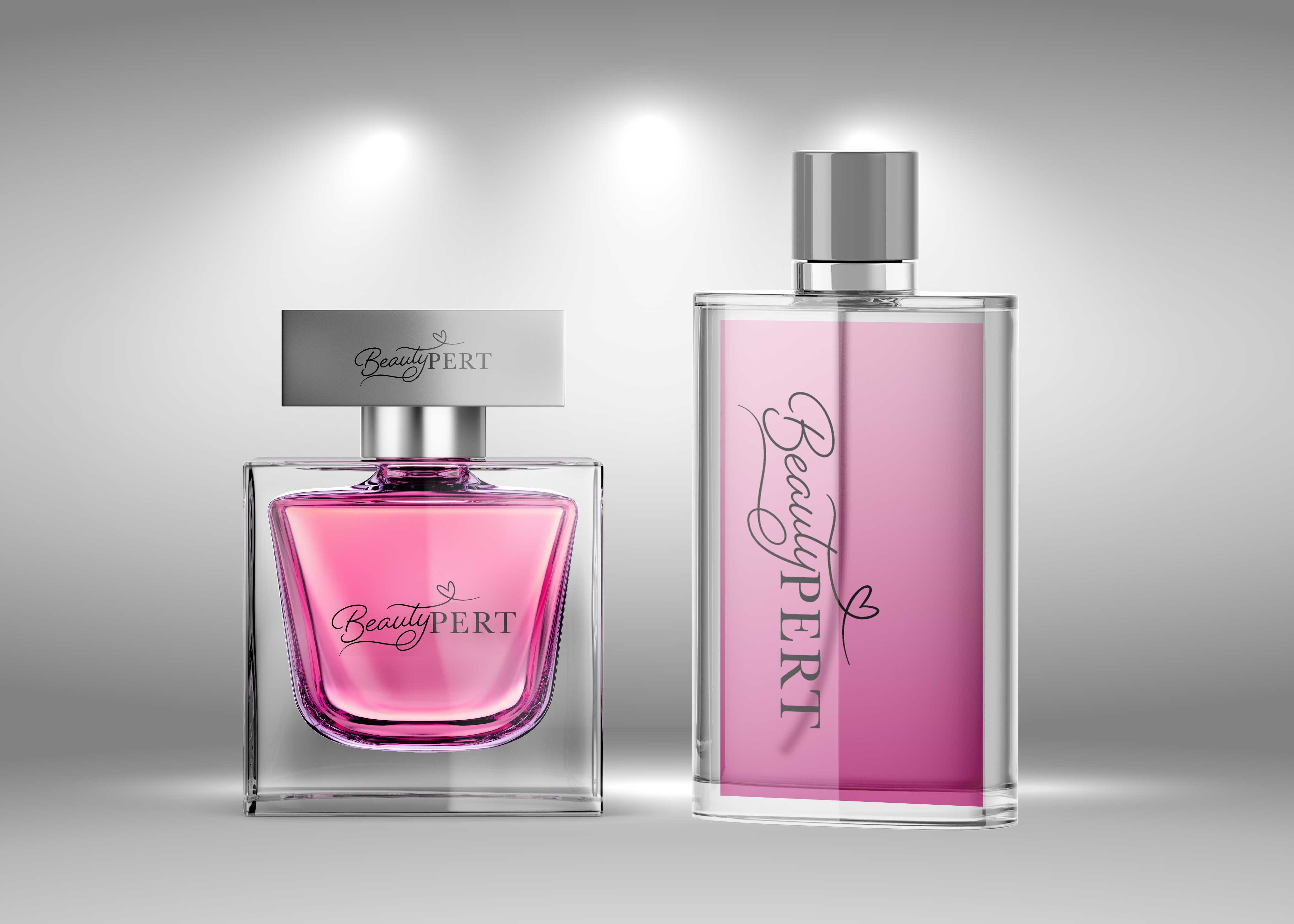 Perfume Bottle Combo Packaging Mockup