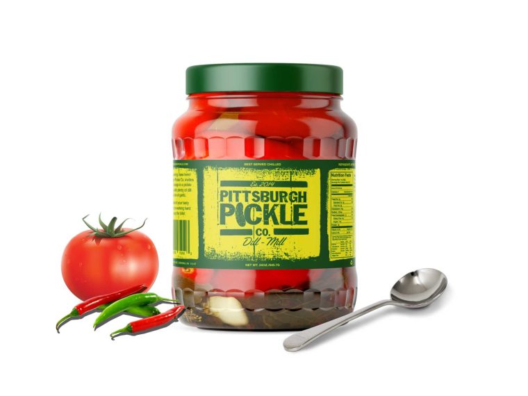 Pickle Jar Packaging Mockup