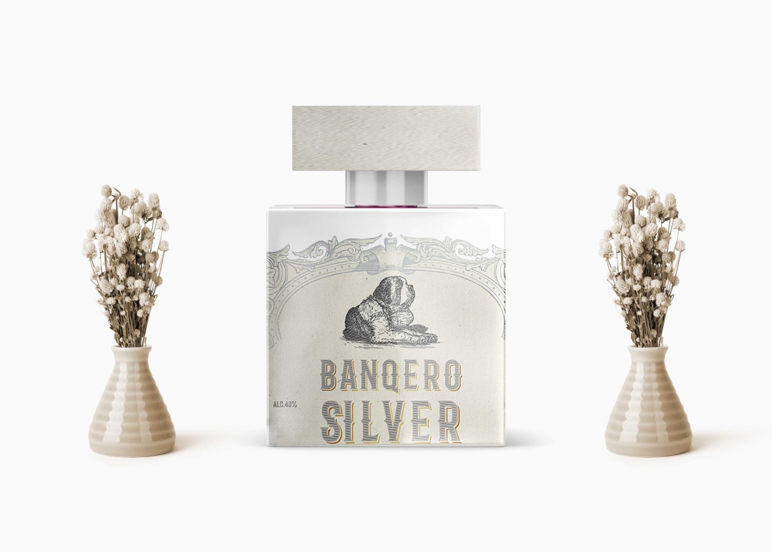 Realistic Vintage Perfume Bottle Mockup Perfume Bottle Mockup