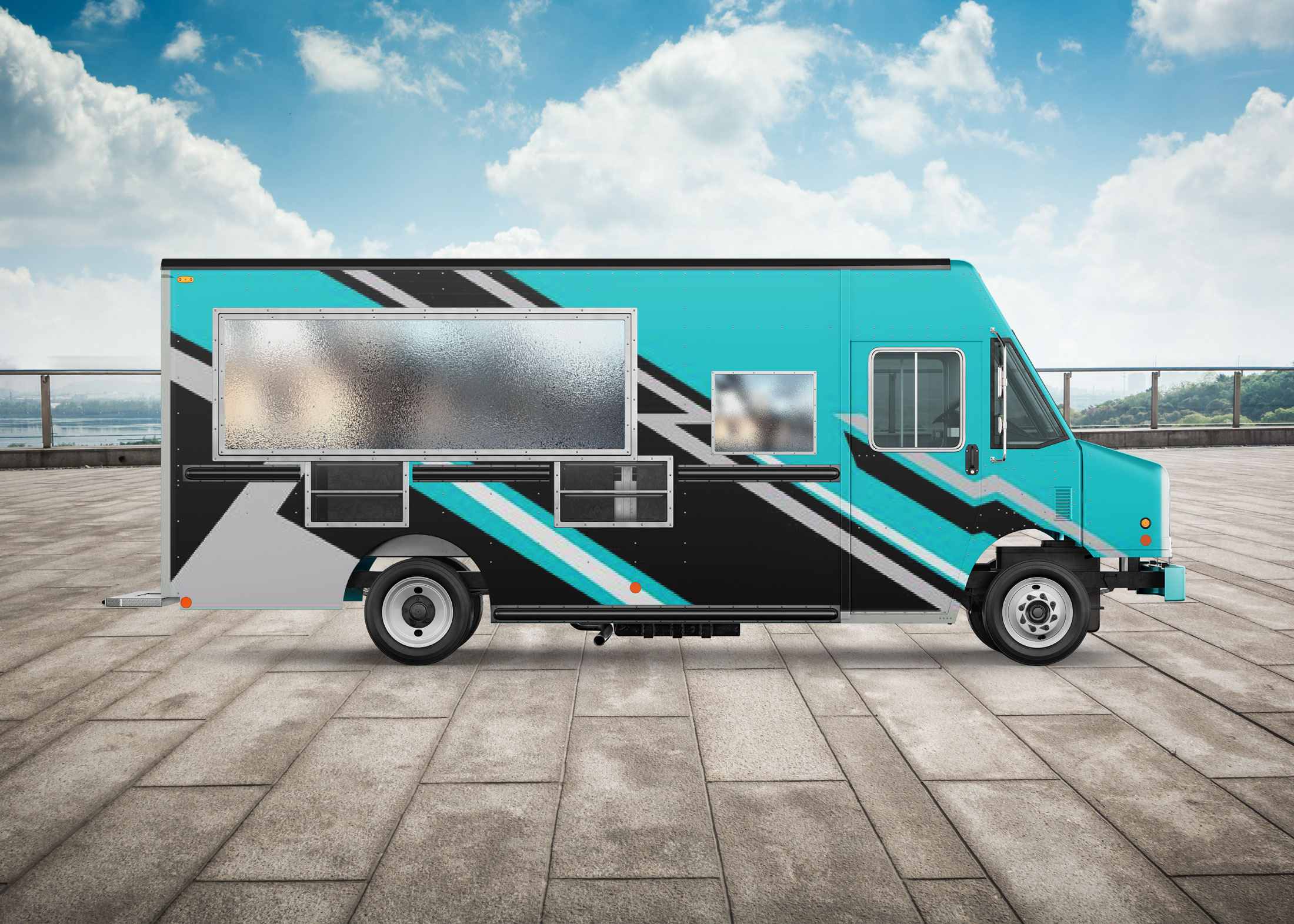 Download Taco Burger Food Truck Mockup