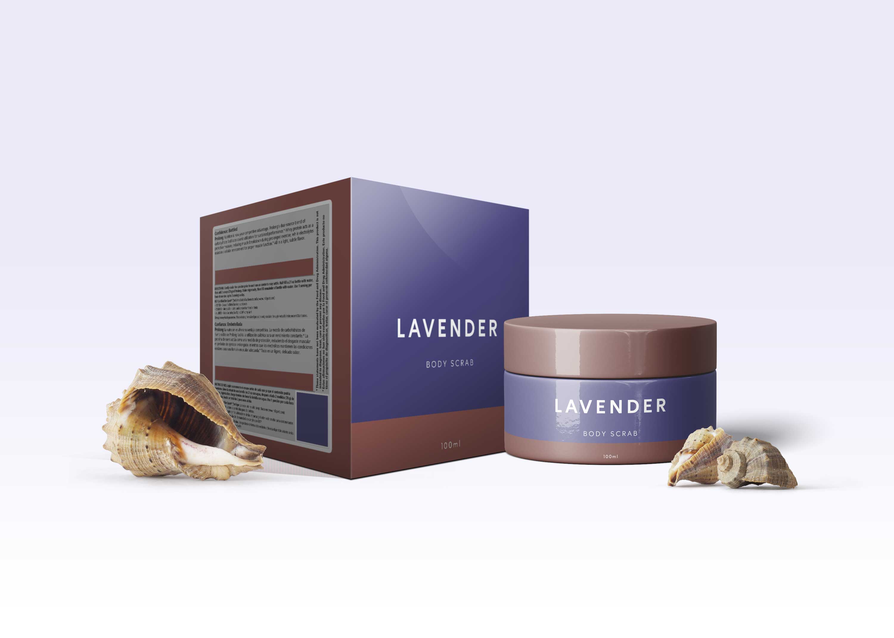 Download Premium Lavender Body Scrub Packaging Mockup