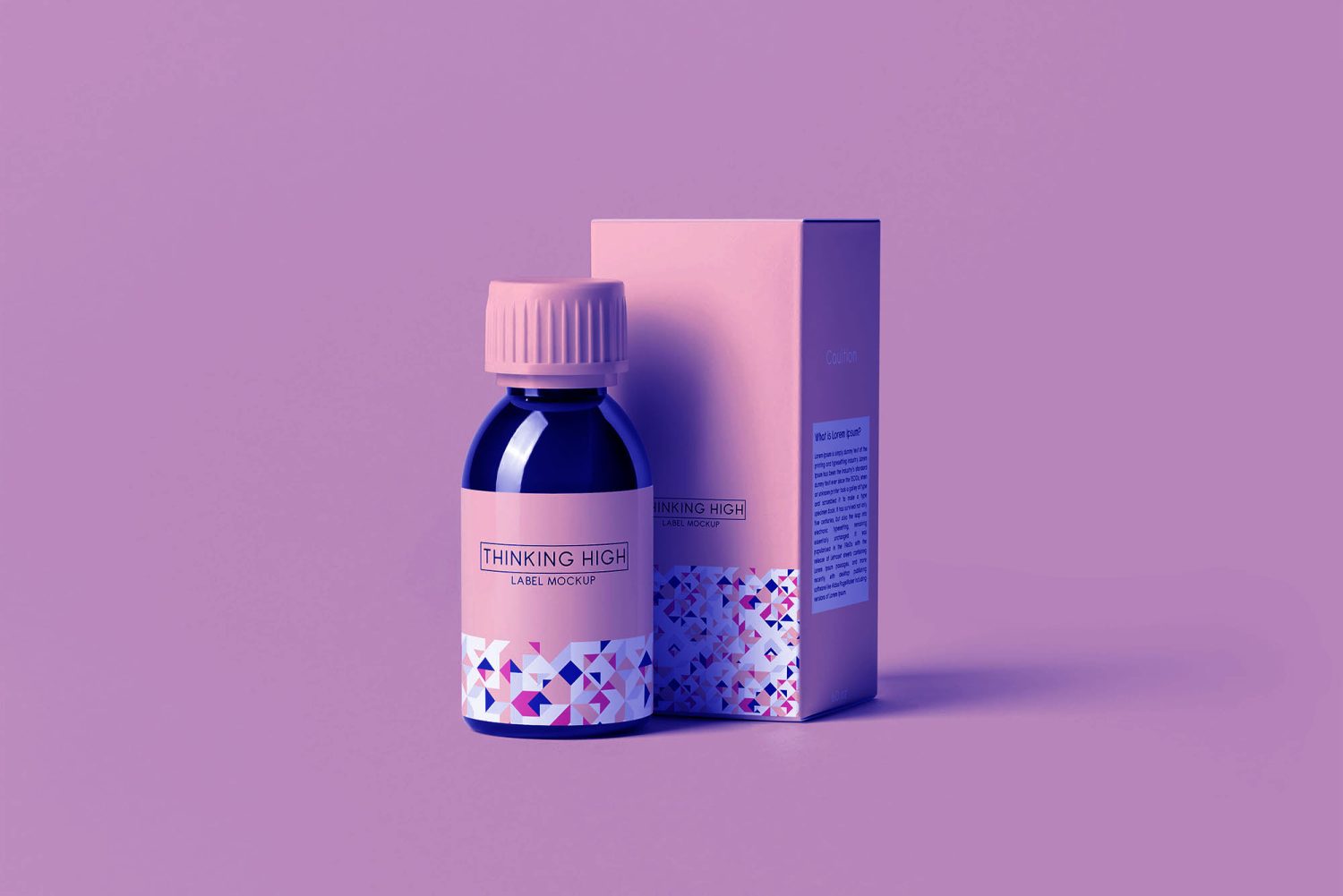 Syrup Medical Bottle Packaging Mockup (2) Medical Bottle Packaging Mockup