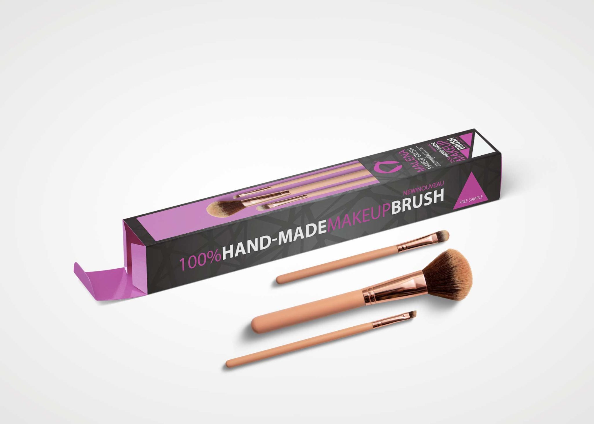 Download Handmade Beauty Brush Box Packaging Mockup