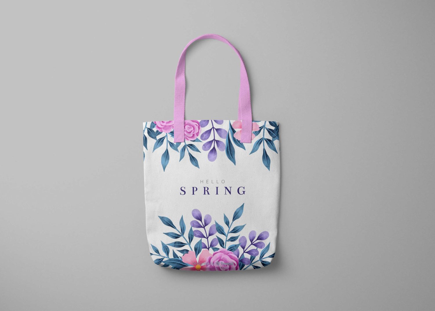 Spring Tote Bag Mockup