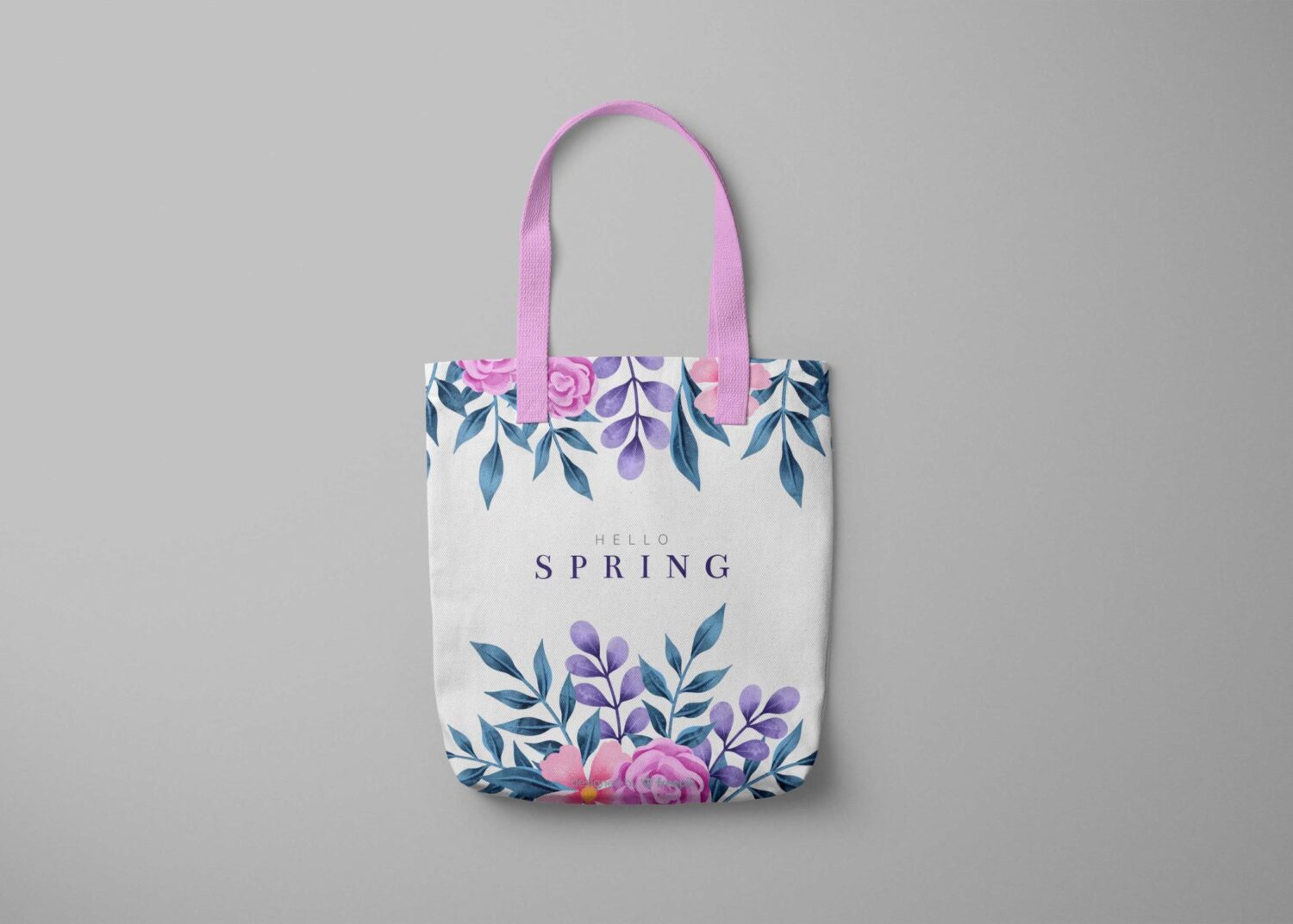 Spring Tote Bag Mockup