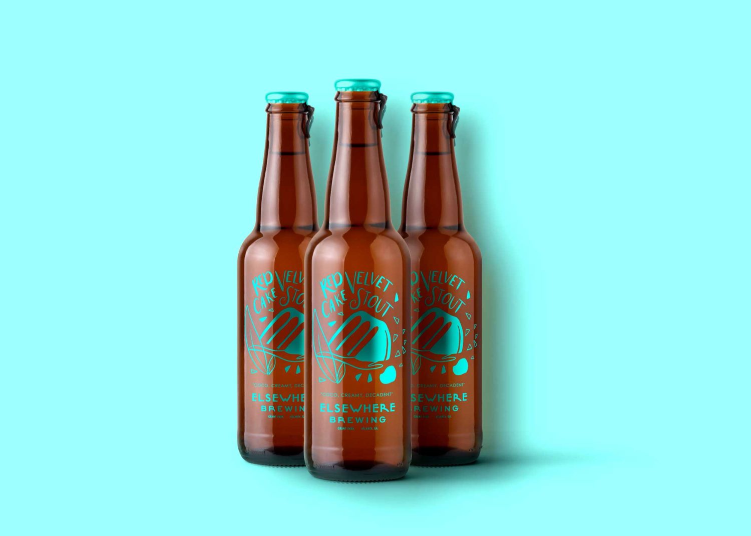 Brown Beer Bottle Scene Mockup