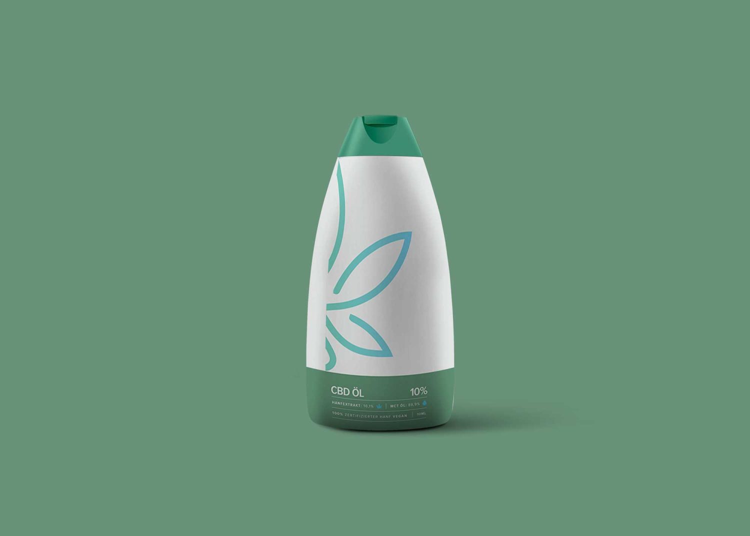 CBD Hair Shampoo Bottle Mockup