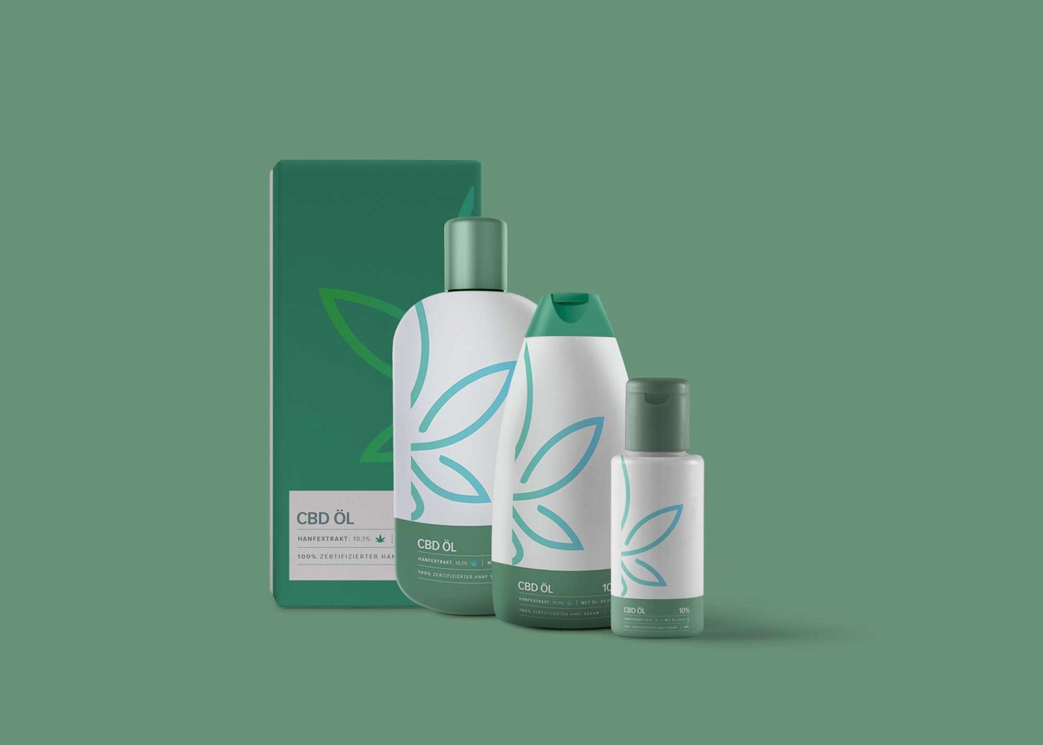 CBD Hair Shampoo Bottle Mockup