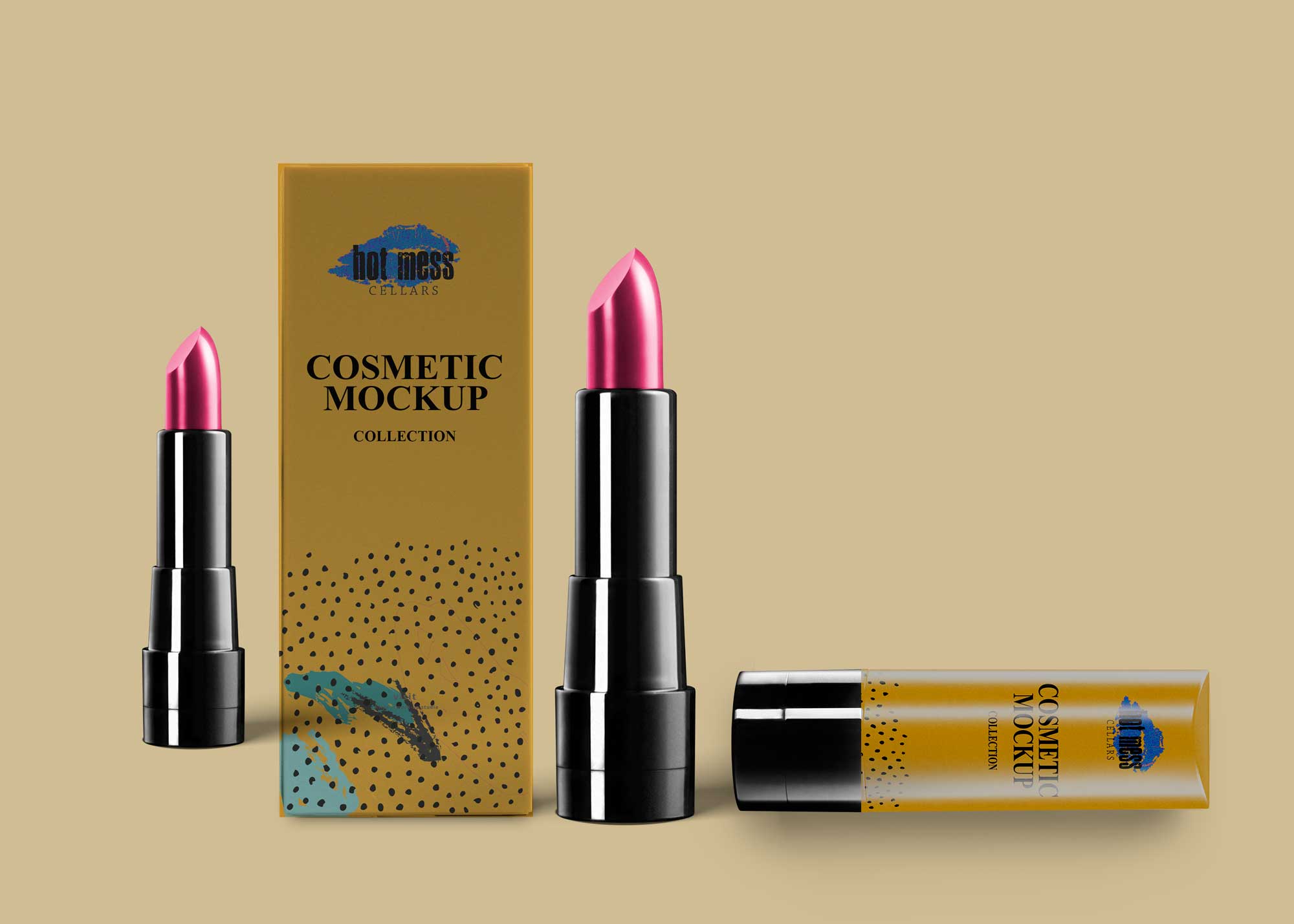 Download Glossy Lipstick Packaging Mockup Eymockup PSD Mockup Templates