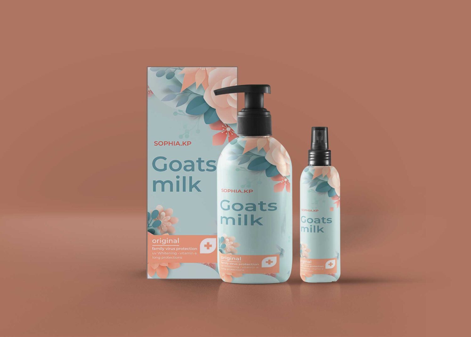 Goat Milk Cosmetic Products Mockup