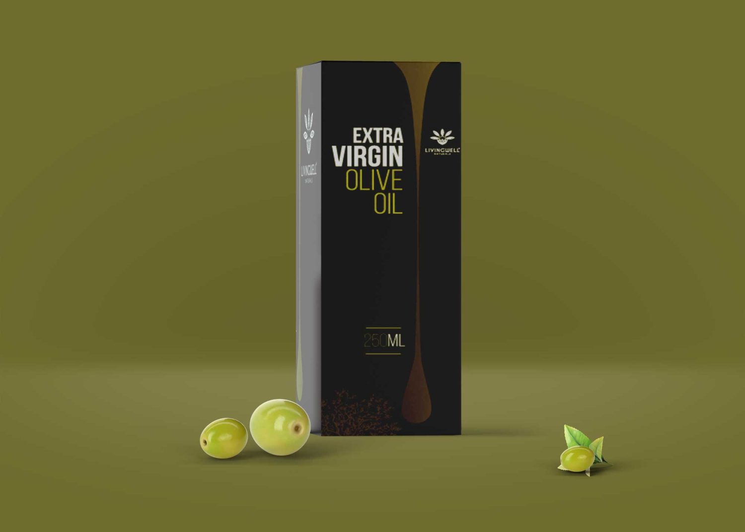 Glossy Olive Oil Bottle Mockup