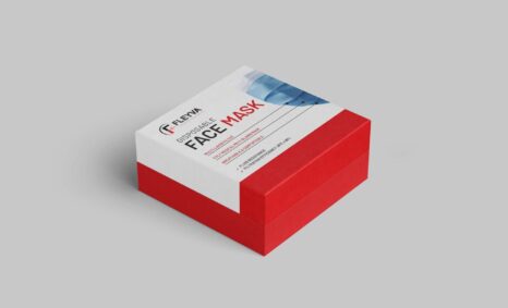 Face Mask Box Packging Mockup