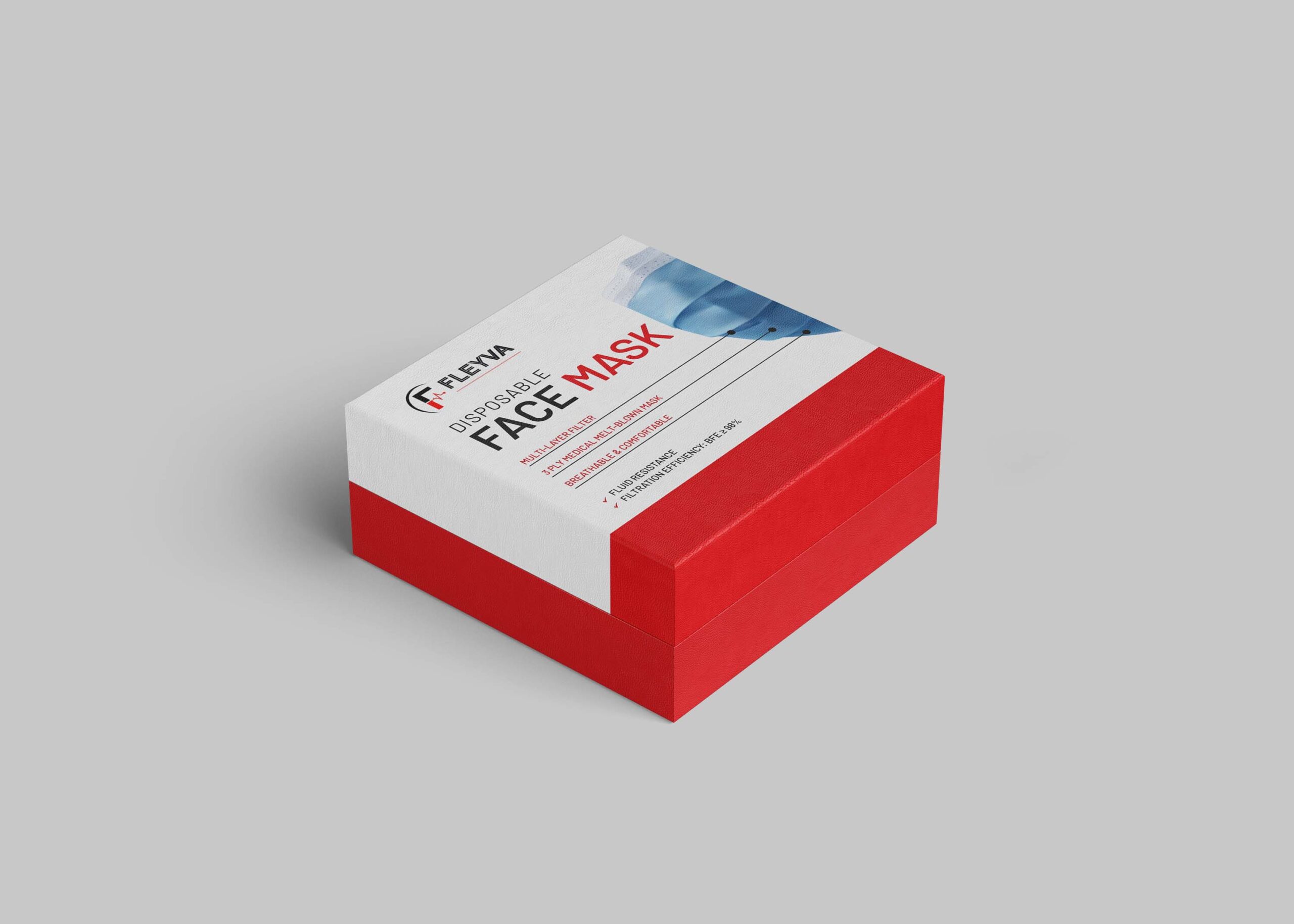 Download Face Mask Box Packging Mockup