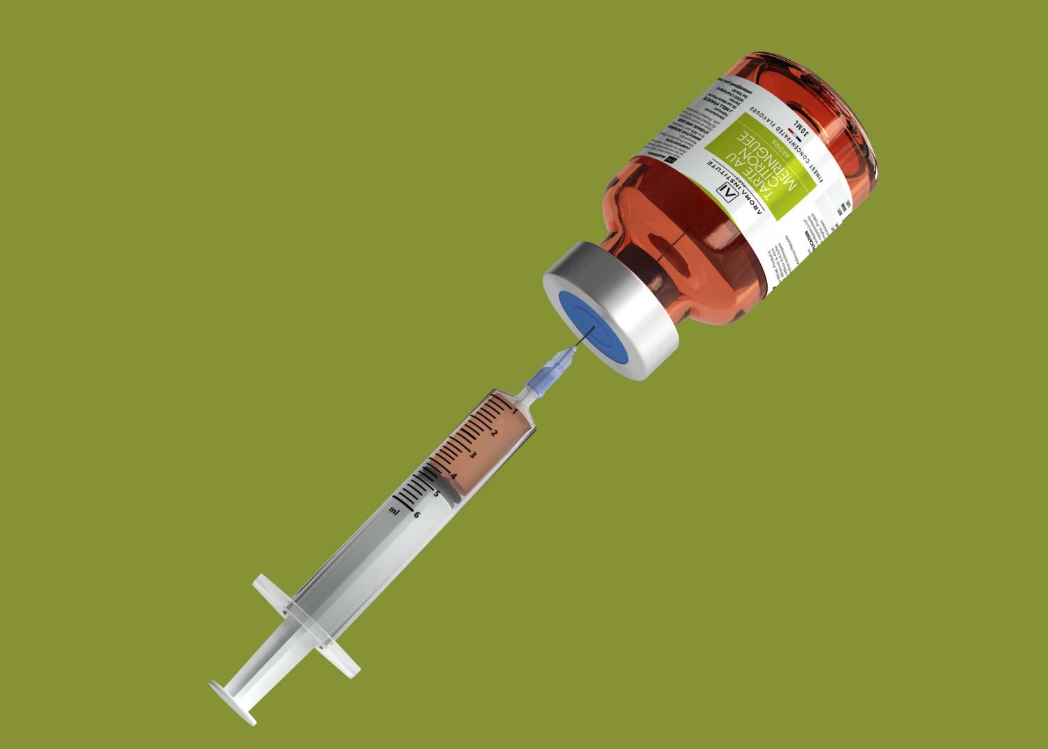 COVID-19 Coronavirus Vaccine Injection Bottle Mockup
