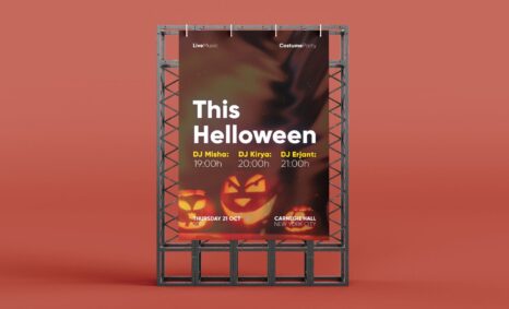 Halloween Costume Party Flyer Template Design