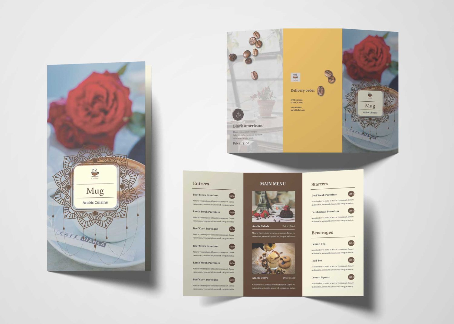 Arabic Breakfast Menu Design