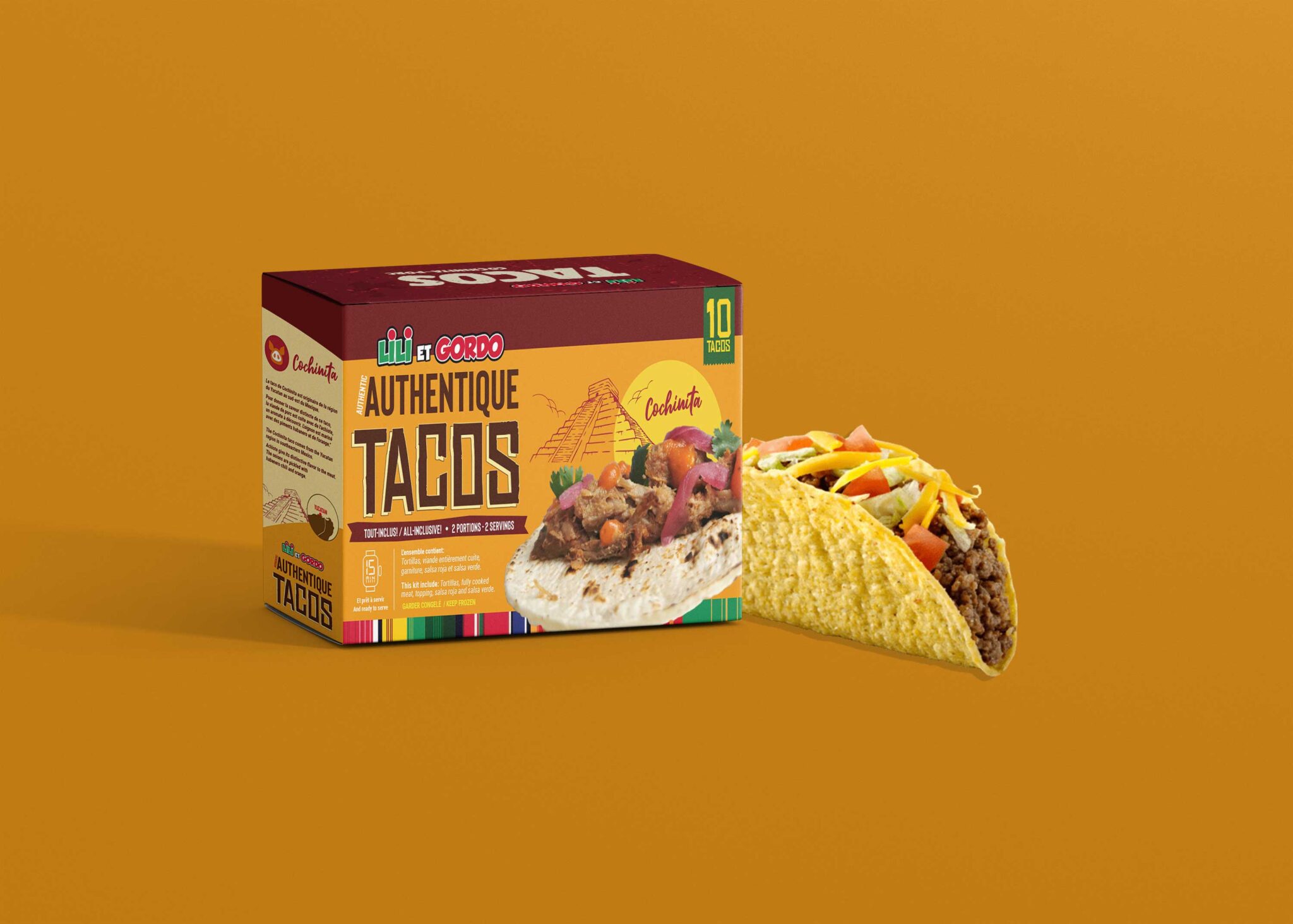 Tacos Sheet Box Packaging Mockup