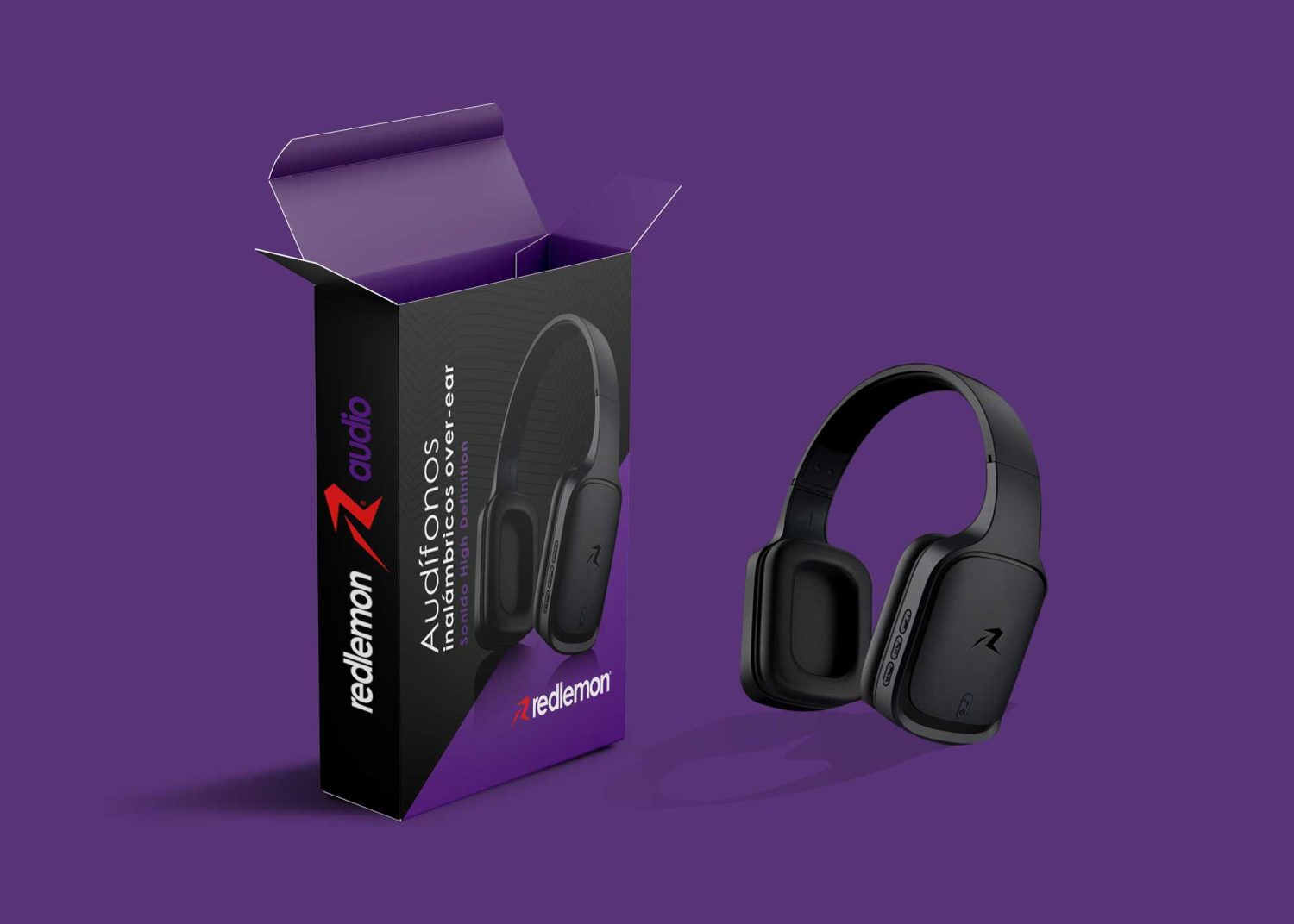 High Definition Headphone Packaging Mockup