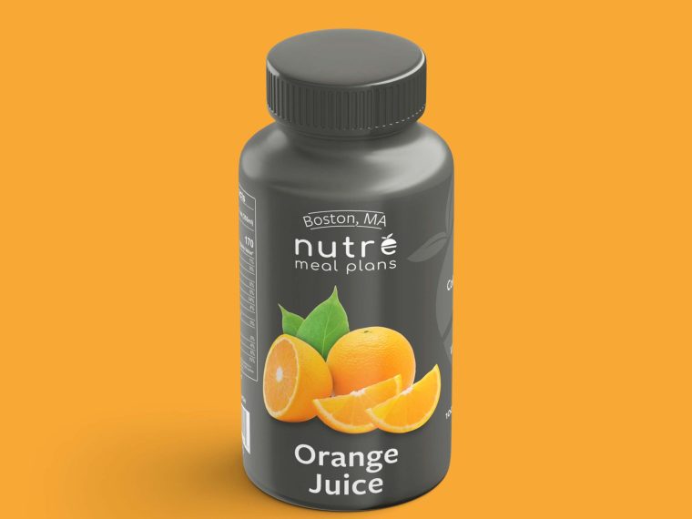 Orange Bottle Mock-up