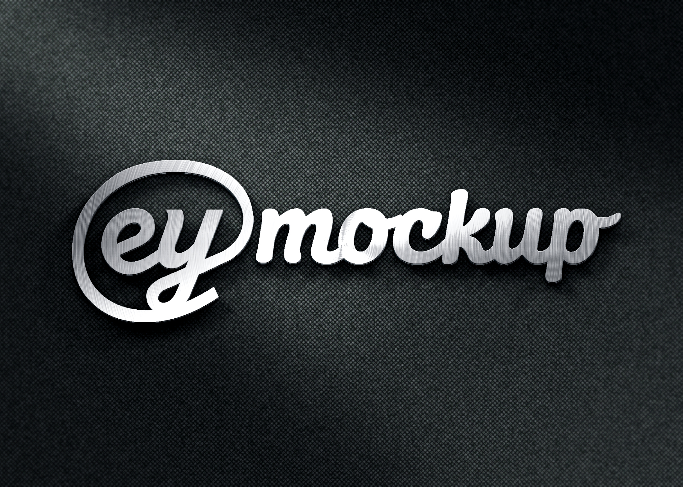 Eymockup 3D Silver Chrome Logo Mockup