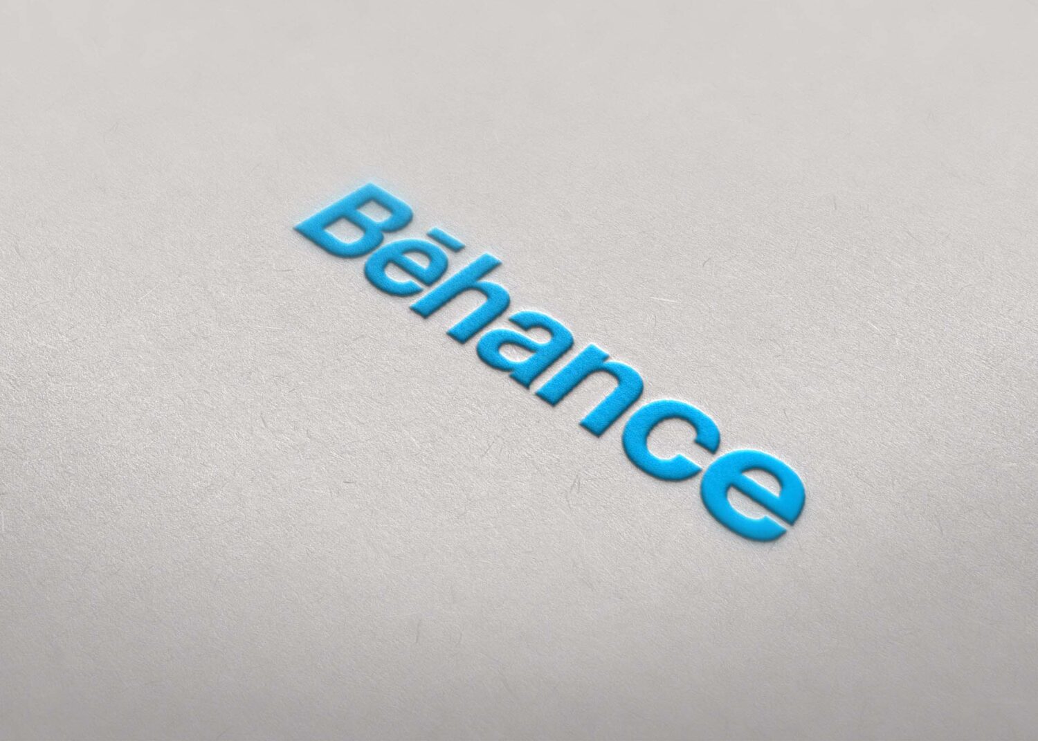 Behance Embross Logo Mockup